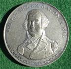 Naval Action off Tory Island 1798, white metal medal