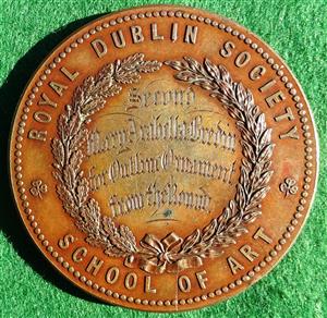 Ireland, Royal Dublin Society, School of Art, bronze prize medal circa 1870