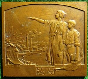 France, Enseignement Technique (Technical training), bronze prize plaquette medal