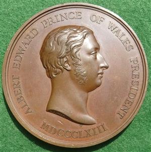 London, Royal Society of Arts 1863, bronze prize medal (awarded 1878) by LC Wyon