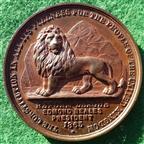 Reform League, bronze medal 1865, by Joseph Moore