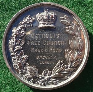 London, Bromley Methodist Free Church, Presentation Medal (1881), silver