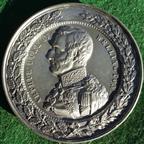 Duke of Wellington, death 1852, large white metal