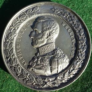 Duke of Wellington, death 1852, large white metal