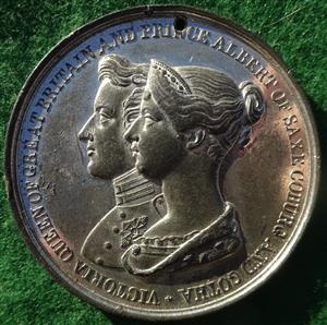 Victoria, Prince of Wales Christening 1842, white metal medal