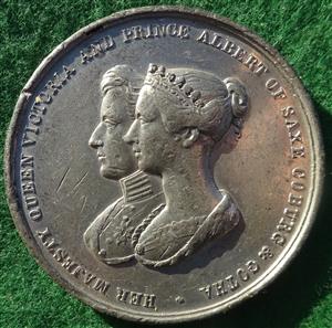 Victoria, Marriage 1840, white metal medal