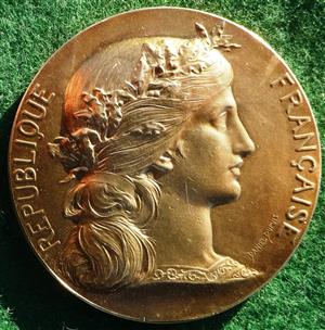 France, Pas de Calais silver-gilt prize medal circa 1900, by Daniel Dupuis and Caqu