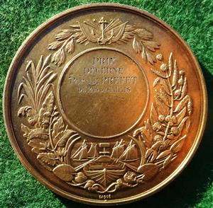 France, Pas de Calais silver-gilt prize medal circa 1900, by Daniel Dupuis and Caqu