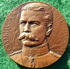 France, Great War, Field Marshal Lord Kitchener, bronze memorial medal 1916 by J-P Legastellois