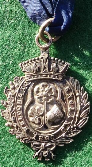 England / Belgium, Belgian Volunteers, Visit to England 1867, silver medal