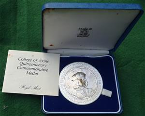 London, College of Arms, 500th Anniversary 1984, sterling silver medal
