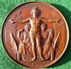 Belgium, Leopold I, Octroi Taxes Abolished 1860, bronze medal by L Wiener