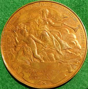 Netherlands, Colonial & Overseas Exhibition, Amsterdam 1883, bronze medal by A Fisch