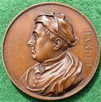 Crystal Palace, Centenary of Handel�s Death 1857, bronze medal by Pinches
