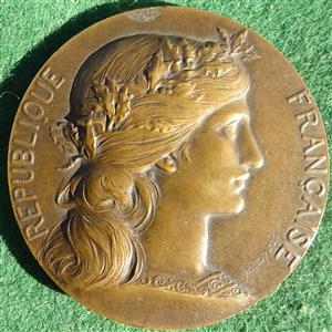 France, Military Training, Ministry of War bronze prize medal circa 1900