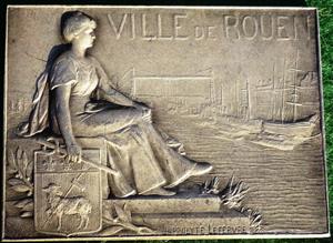 France, Rouen, silvered bronze medal