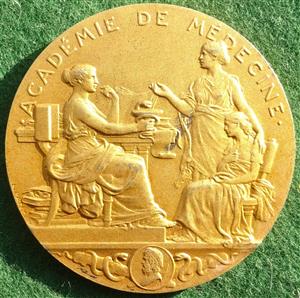 France, Acadmie de Mdicine 1926, silver-gilt medal by Charles Pillet