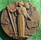 France, Compagnie Gnrale Transatlantique, Centenary 1955, bronze medal by Marcel Renard