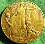 Architecture, City of London, uniface bronze medal by CL Doman