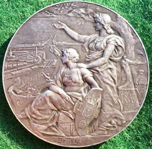 France, Calais, Chamber of Commerce, silver medal circa 1900 by Louis Bottée, 40mm, scarce