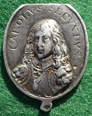 Charles II, silver Royalist badge during his exile by Thomas Rawlins