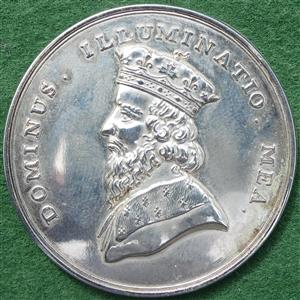 Freemasonry, Charles Sackville, Earl of Middlesex 1733, silver medal by L Natter, a millennium (2000) restrike struck in a very limited edition for charity, from new dies by Thomas Harper