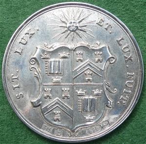 Freemasonry, Charles Sackville, Earl of Middlesex 1733, silver medal by L Natter, a millennium (2000) restrike struck in a very limited edition for charity, from new dies by Thomas Harper