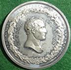 Great Britain / France, Napoleon Bonaparte, Burial on St Helena 1821, white metal medal