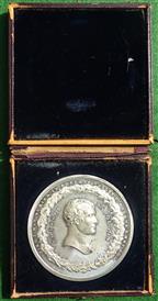 Great Britain / France, Napoleon Bonaparte, Burial on St Helena 1821, white metal medal