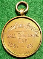 Brecon Football Challenge Cup 1931-32, 9ct gold medal to John Hando