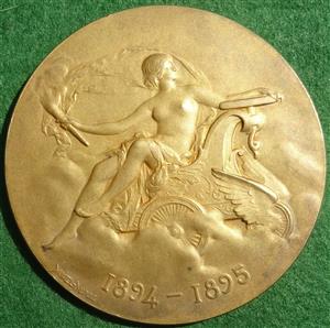 France, Automobile Club de France, 9th Salon de l’Automobile 1906, silver-gilt prize medal by J-B Daniel-Dupuis, 68mm, in contemporary plush case