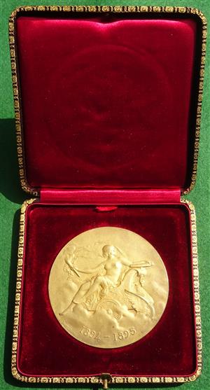 France, Automobile Club de France, 9th Salon de l’Automobile 1906, silver-gilt prize medal by J-B Daniel-Dupuis, 68mm, in contemporary plush case