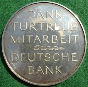 Germany, Deutsche Bank loyal service medal circa 1965, sterling silver