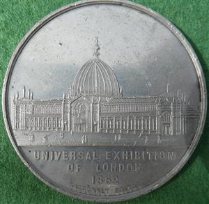 London, South Kensington Exhibition 1862, white metal medal by A Bovy for Massonet