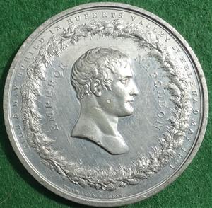 France, Napoleon Bonaparte, Burial on St Helena 1821, white metal medal by Thomason & Jones