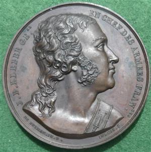 France, General Kleber, Napoleonic commander, bronze medal by Dubois, struck circa 1821