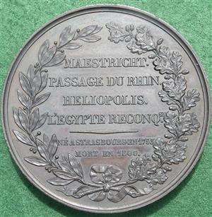 France, General Kleber, Napoleonic commander, bronze medal by Dubois, struck circa 1821