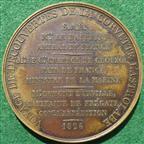 France, Charles X, Voyage of the corvette Astrolabe to the South Seas 1826, bronze medal by AJ Depaulis