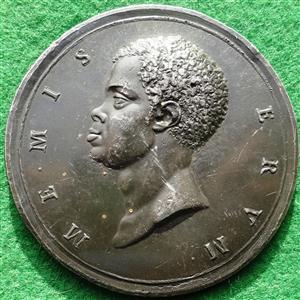 Danish West Indies, Abolition of Slavery 1792, electrotype copy in copper-plated lead (?) after P L Giannelli