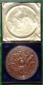 National Art Competition 1857, a copper electrotype award by Antoine Vechte, awarded to Harriette Bradford