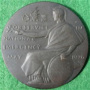 General Strike 1926, London Midland & Scottish Railway Company, bronze medal by Elizabeth Gillick