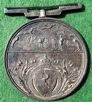 Royal Caledonian Curling Society, Instituted 1838, District Medal, silver, by Kirkwood & Son,