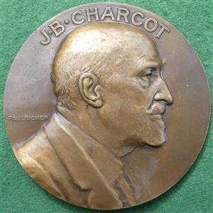 France, Jean-Baptiste Charcot, Explorer, Death (1936), bronze medal by Emile Lindauer after P Richter