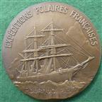 France, Jean-Baptiste Charcot, Explorer, Death (1936), bronze medal by Emile Lindauer after P Richter