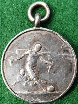 Football, silver prize medal hallmarked 1917