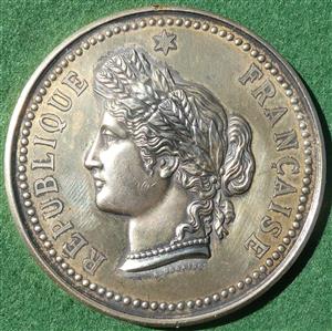 France, Central Aude Agricultural Society, Forestry prize medal awarded 1892, silver-gilt, by A Desaide