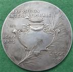 Belgium, Li�ge Fine Arts Exhibition 1905, large silver medal by G Devreese
