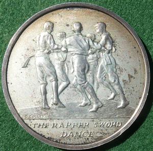 English Folk Dance Society, Diamond Jubilee 1971, silver medal by G Colley for Bigbury Mint