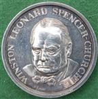 Sir Winston Churchill, Death 1965 & Battle of Britain 25th  Anniversary, silver medal