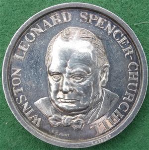Sir Winston Churchill, Death 1965 & Battle of Britain 25th  Anniversary, silver medal